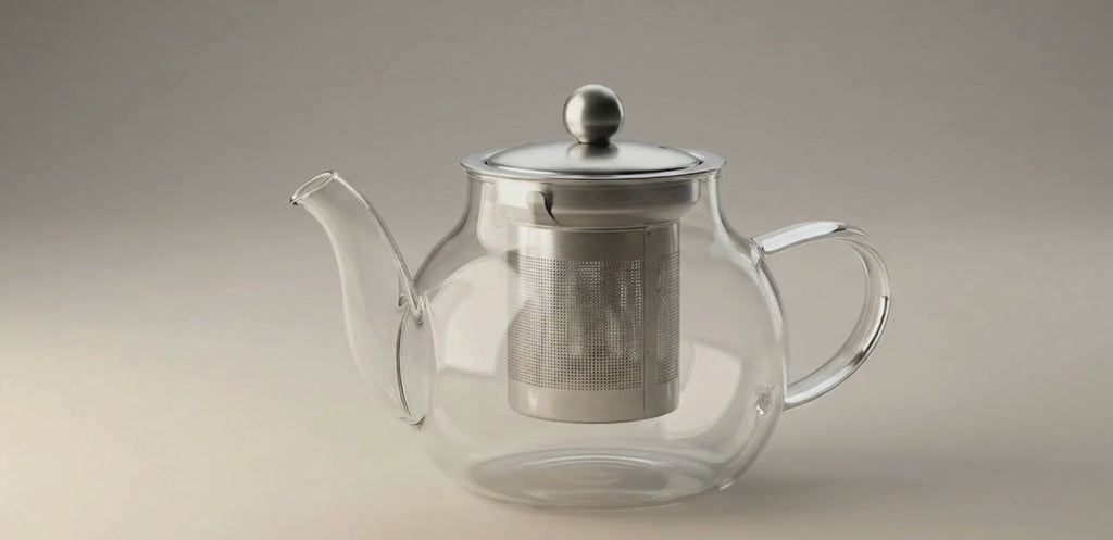 Lotus Glass Teapot with Stainless Steel Infuser (12 oz)